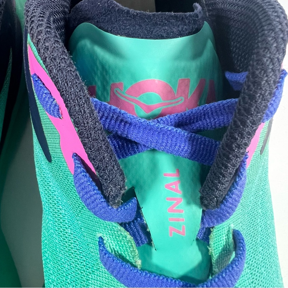 Hoka One One Zinal Womens Size 9.5 B Teal Running Shoes Atlantis Outer Space - Picture 9 of 13